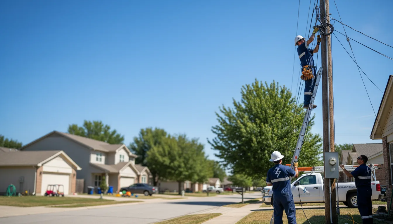 Residential electrician providing installation services in University Park, IA